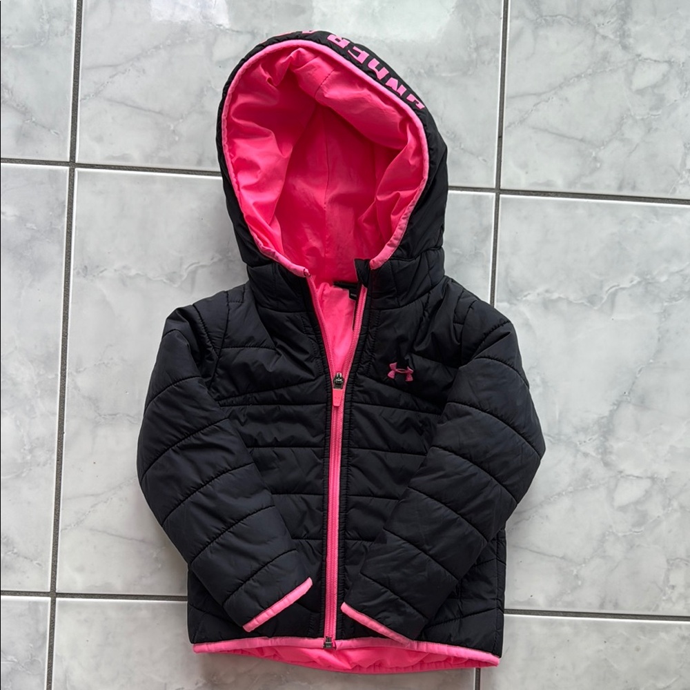 Under Armour Black and Pink Quilted Jacket